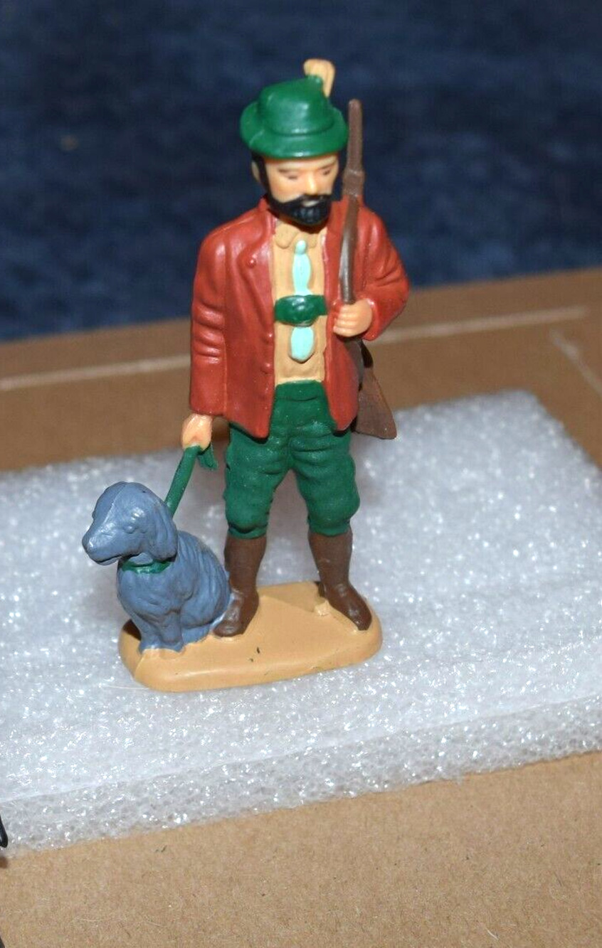 LGB Figures Men & Gray Dog G Scale Model Train Figures 3”